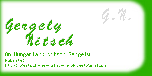 gergely nitsch business card